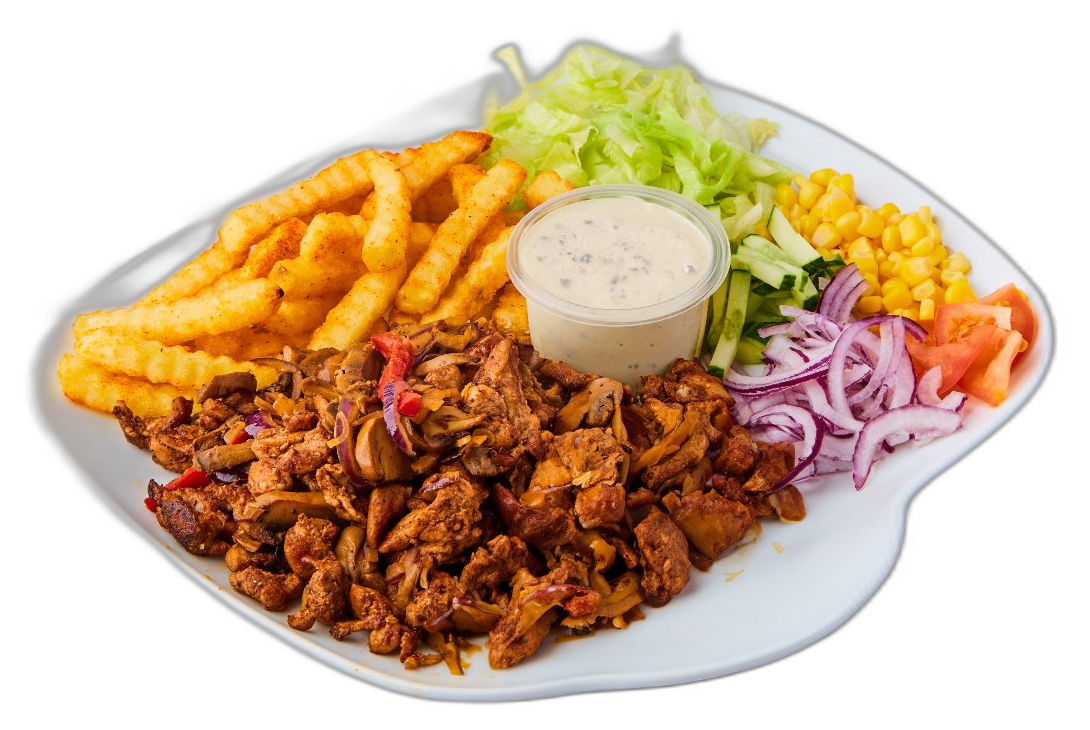 Kyllingkebab Tallerken
